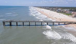 The fishing pier at St Augustine Beach. This is one of the amazing thing about this beach