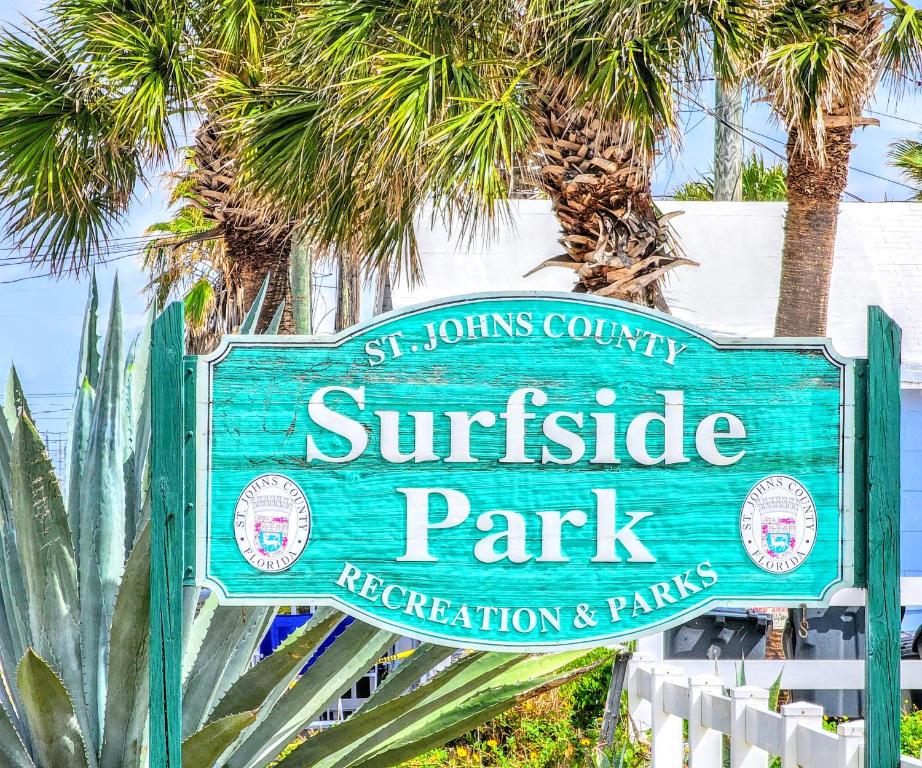 Entrance to Surfside Park in St. Johns County where the Surfside Park Beach is hosted.